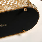 Luxe Gold Tissue Box With Compartments Nestasia
