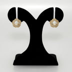 Luxe Pearl Floral Stud Earrings Nestasia