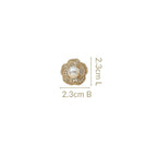 Luxe Pearl Floral Stud Earrings Nestasia