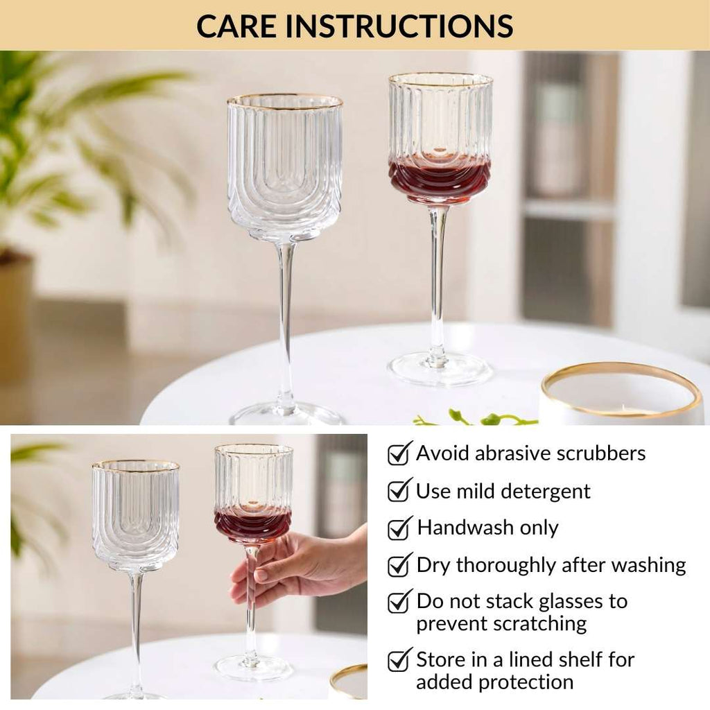 Luxe Wine Glass Set Of 2 330ml Nestasia