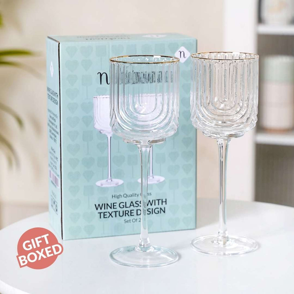 Luxe Wine Glass Set Of 2 330ml Nestasia