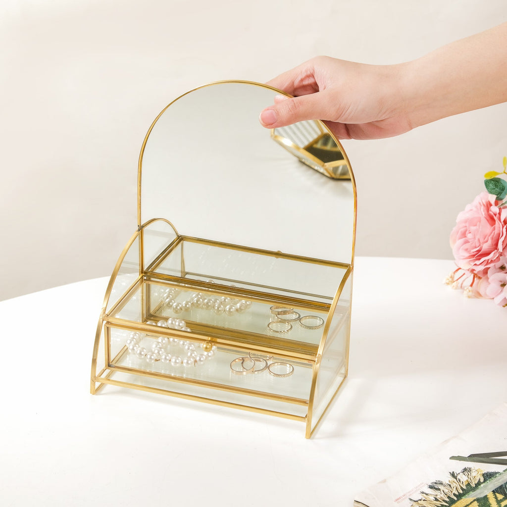 Dressing Table Mirror With Jewellery Box Drawer Nestasia