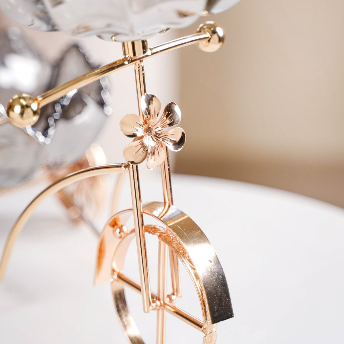 Metal Tricycle Stand With Decorative Glass Bowls Nestasia