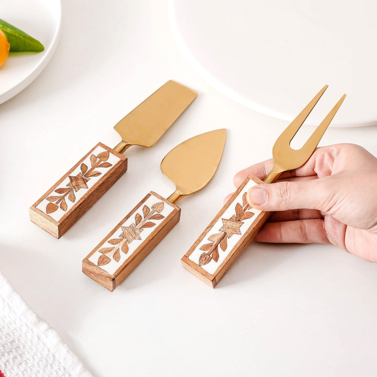 Set Of 3 Gourmet Cheese Knives Nestasia