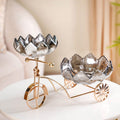 Metal Tricycle Stand With Decorative Glass Bowls Nestasia