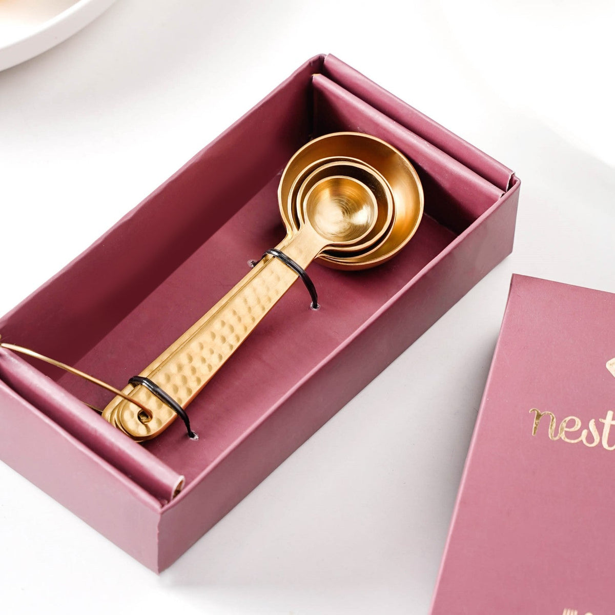 Set Of 4 Gold Measuring Spoons Nestasia