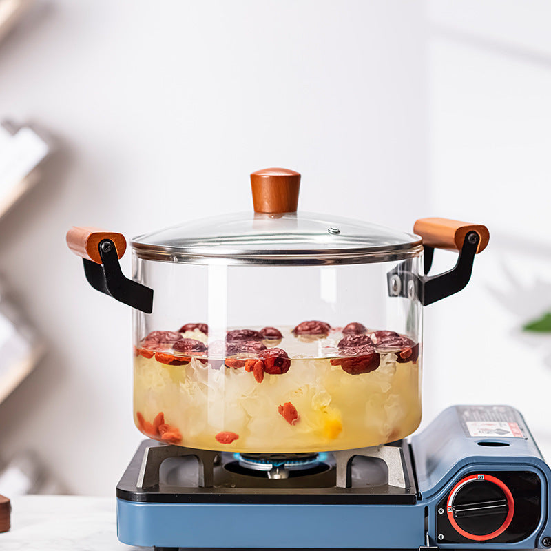 Glass Cooking Pot With Handle Nestasia