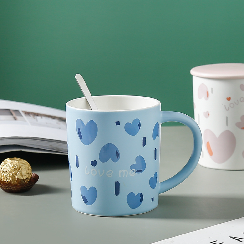 Love Design Mug with Lid Nestasia