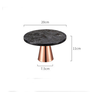Marble and Metal Cake Stand 8 inch Nestasia
