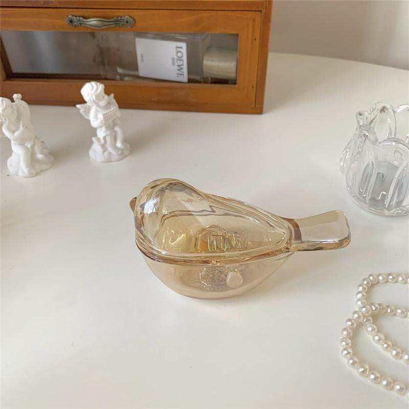 Amber Bird Glass Box Nestasia