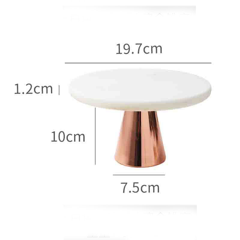 Marble and Metal Cake Stand 8 inch Nestasia