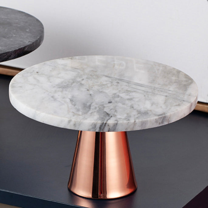 Marble and Metal Cake Stand 8 inch Nestasia