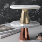 Marble and Metal Cake Stand 8 inch Nestasia