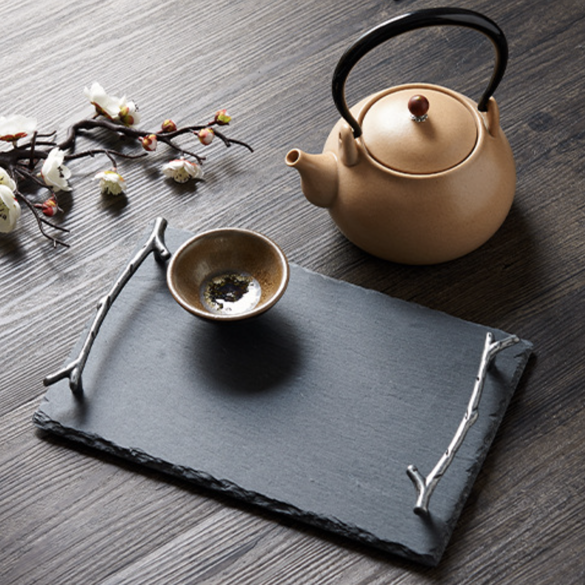 Serving Tray With Twig Handle Nestasia