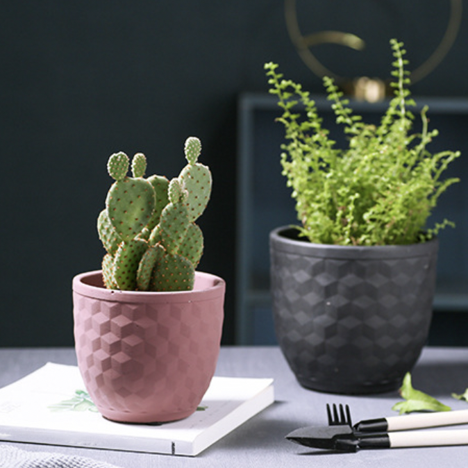 Hexagon Textured Planter Pot Nestasia