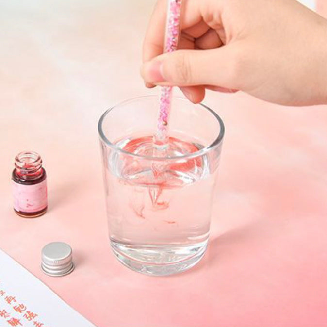 Sakura Glass Calligraphy Pen With Ink Bottle Nestasia