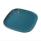 CARA square dinner plate - midnight green Nestasia