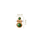 Majestic Stones Gold Drop Earrings Nestasia
