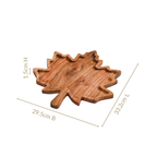 Acacia Wood Maple Leaf Serving Platter Nestasia