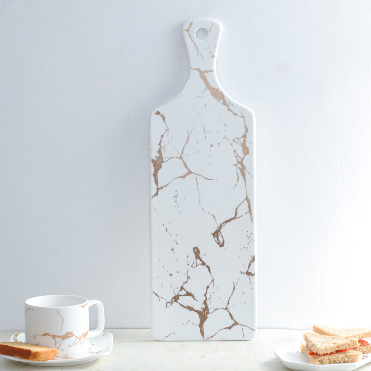 Marble Serving Platter White Nestasia