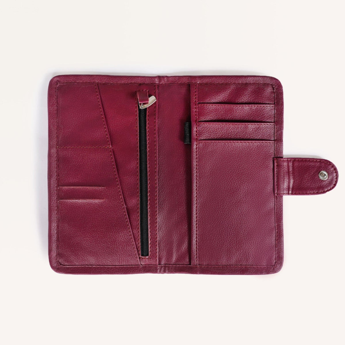 Maroon Travel Passport Wallet Nestasia