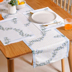 Azzurro Minimal Linen Set with Table Mats and Runner Nestasia