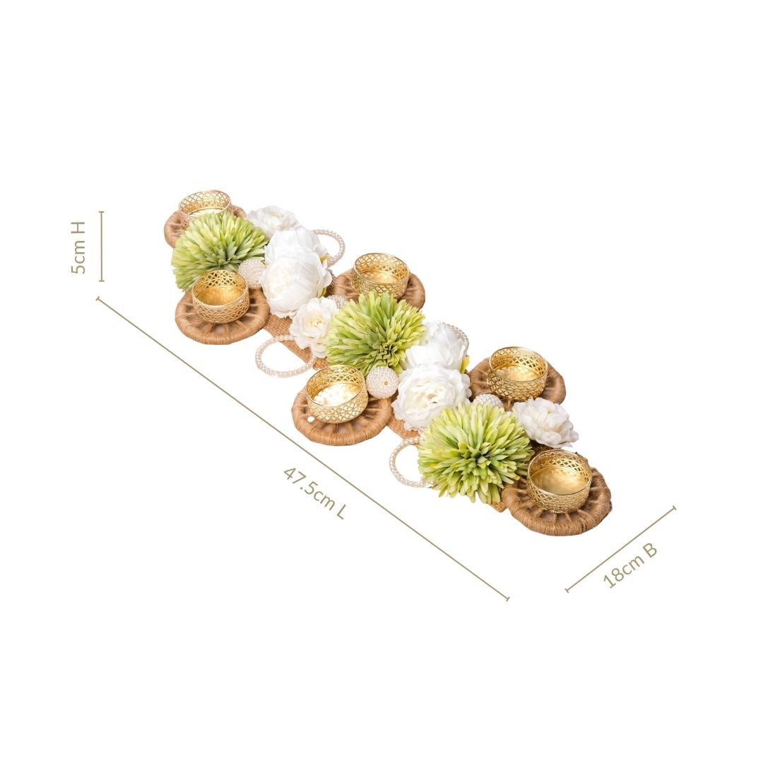 Meadow Glow Tealight Holder Runner Nestasia