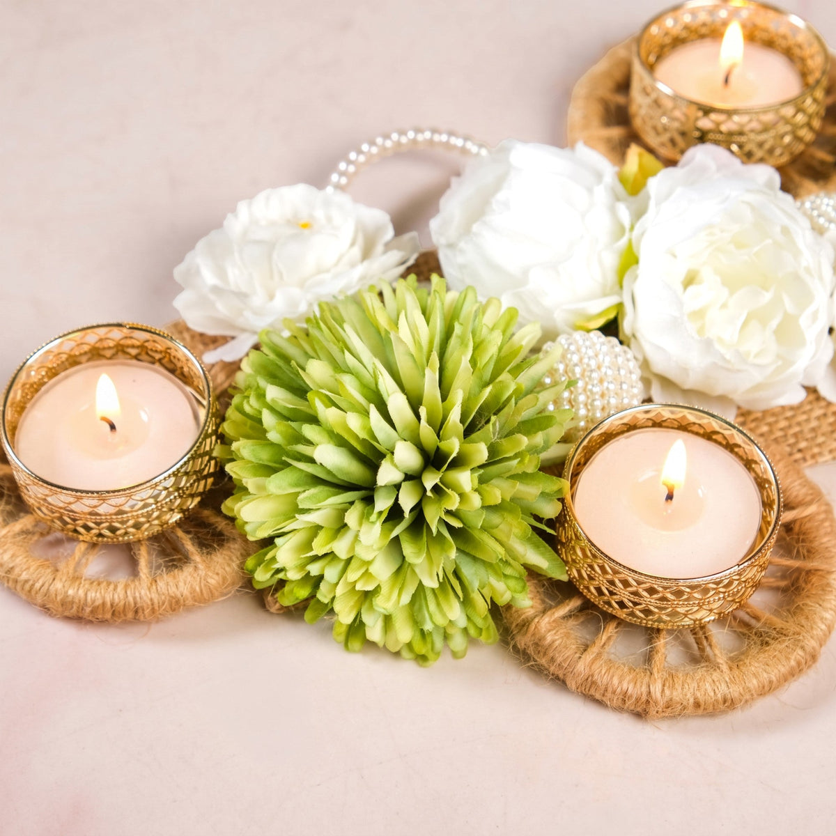 Meadow Glow Tealight Holder Runner Nestasia