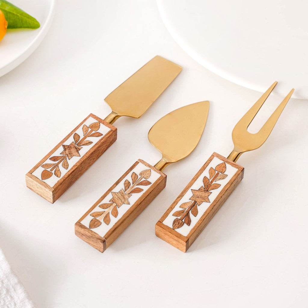 Set Of 3 Gourmet Cheese Knives Nestasia