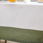Midori Cotton Tablecloth For 6 Seater In Sage Green 200x150cm Nestasia