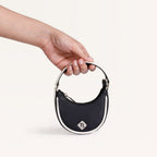 Mini Crescent Bag Black Nestasia