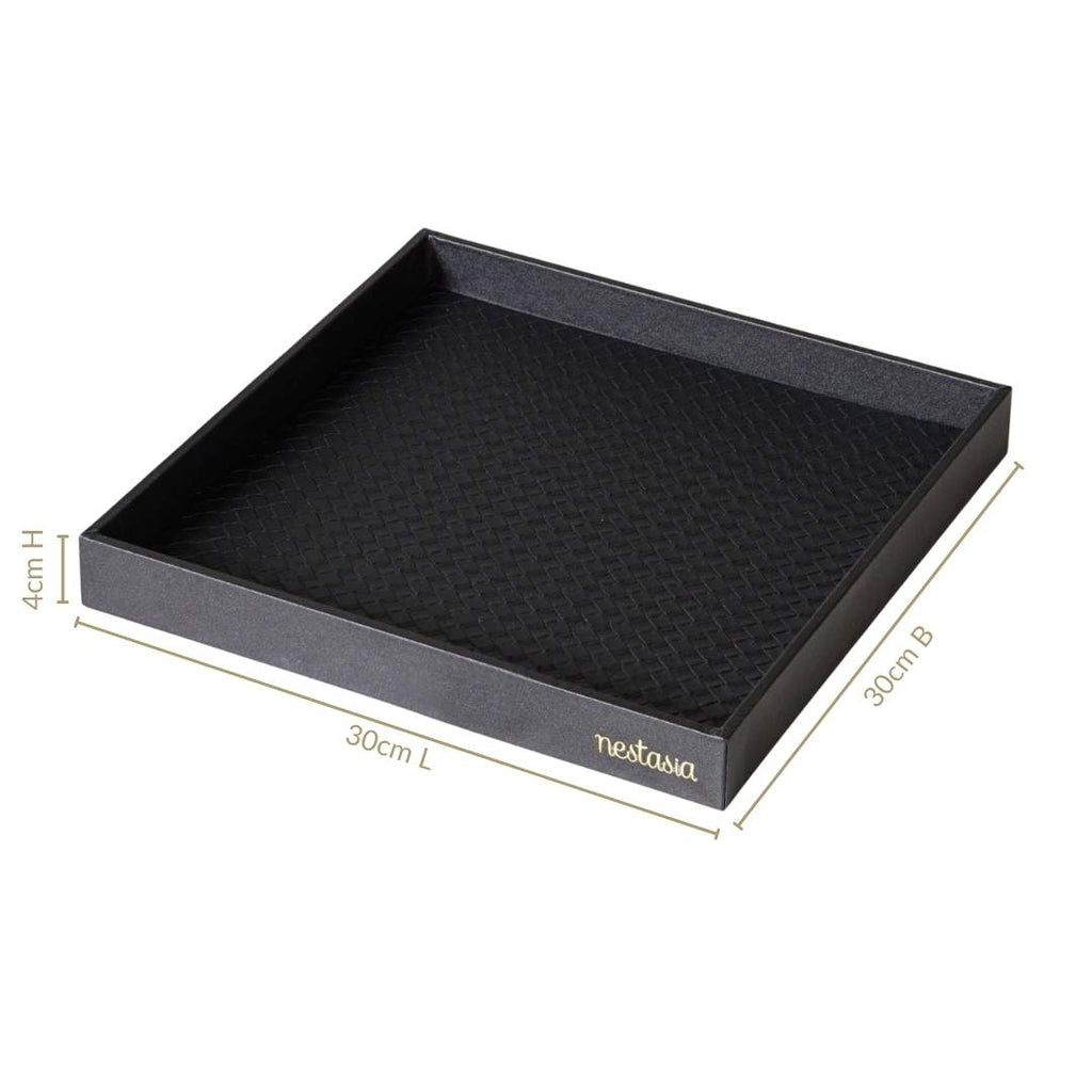 Minimalist Square Organizer Tray Black Nestasia