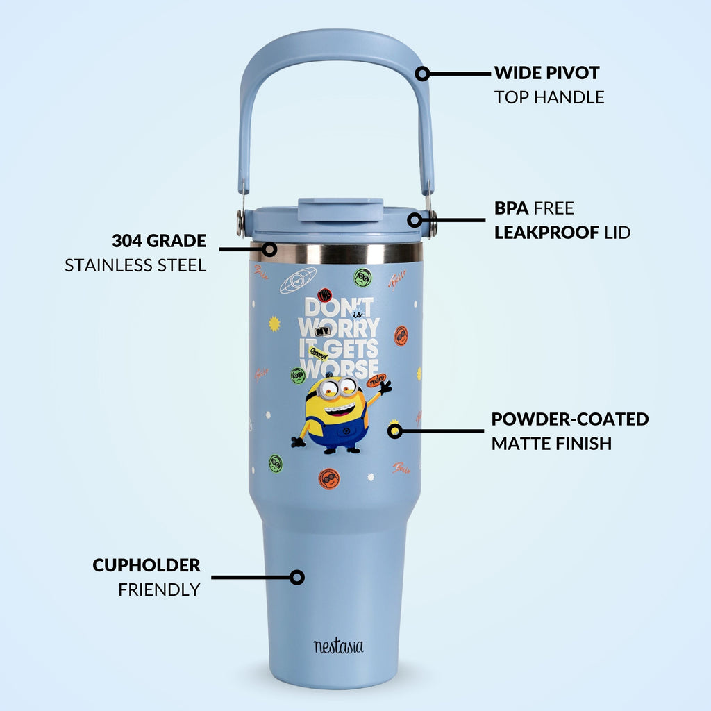 Minions It Gets Worse PickSip 40 Bottle Blue Nestasia