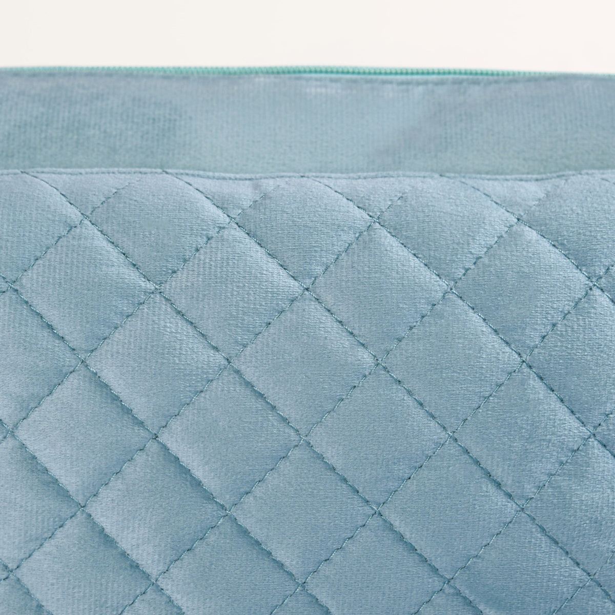 Plush Velvet Multipurpose 3 Section Pouch Mint Nestasia