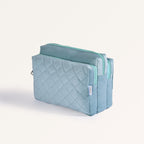 Plush Velvet Multipurpose 3 Section Pouch Mint Nestasia