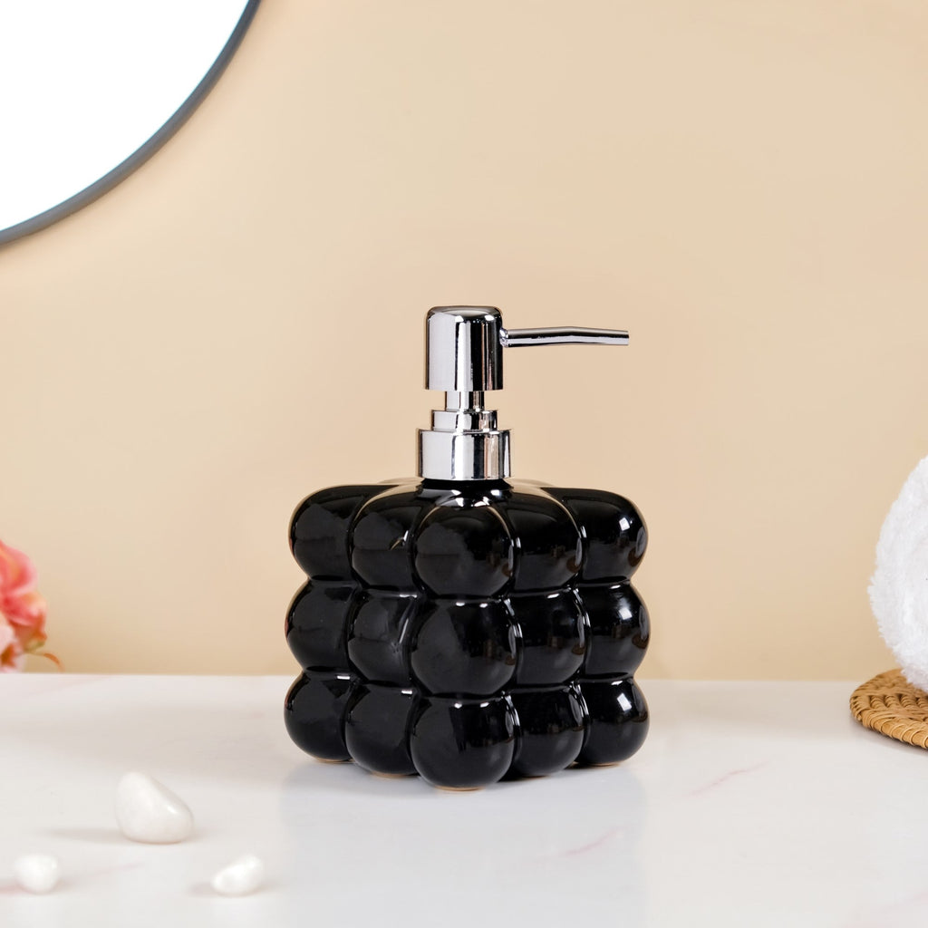 Bubble Cube Liquid Dispenser Black 520ml Nestasia