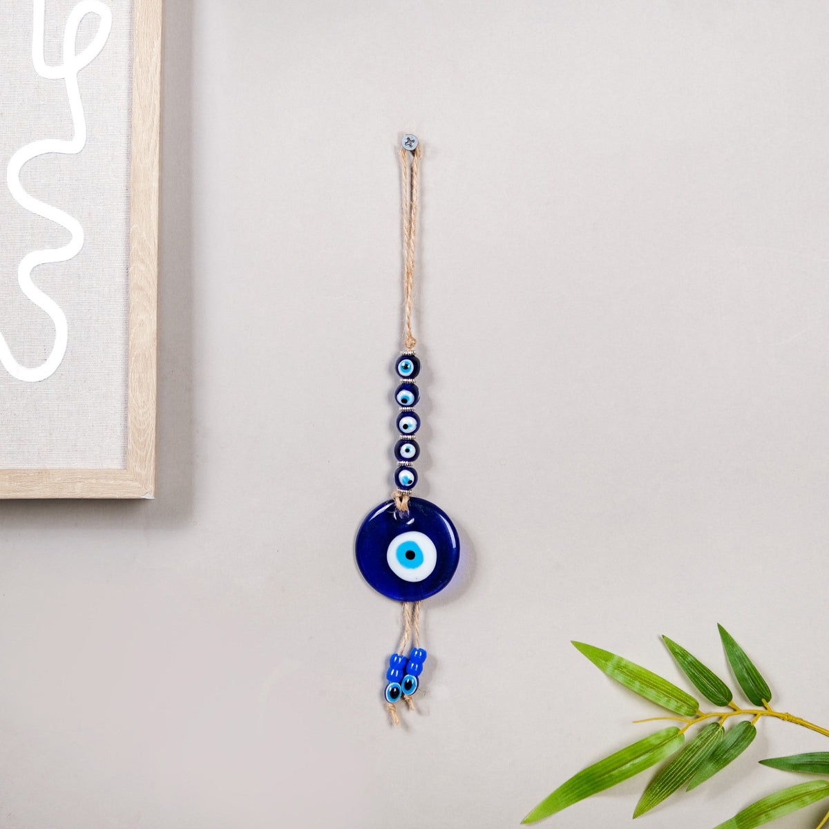 Glass Evil Eye Pendant Wall Hanging Nestasia