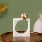 Modern Gold Orb Sculpture Nestasia