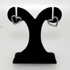 Modern Love Silver Heart Stud Earrings Nestasia