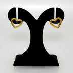 Modern Love Gold Heart Stud Earrings Nestasia