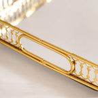 Luxurious Large Decorative Metal Tray Nestasia