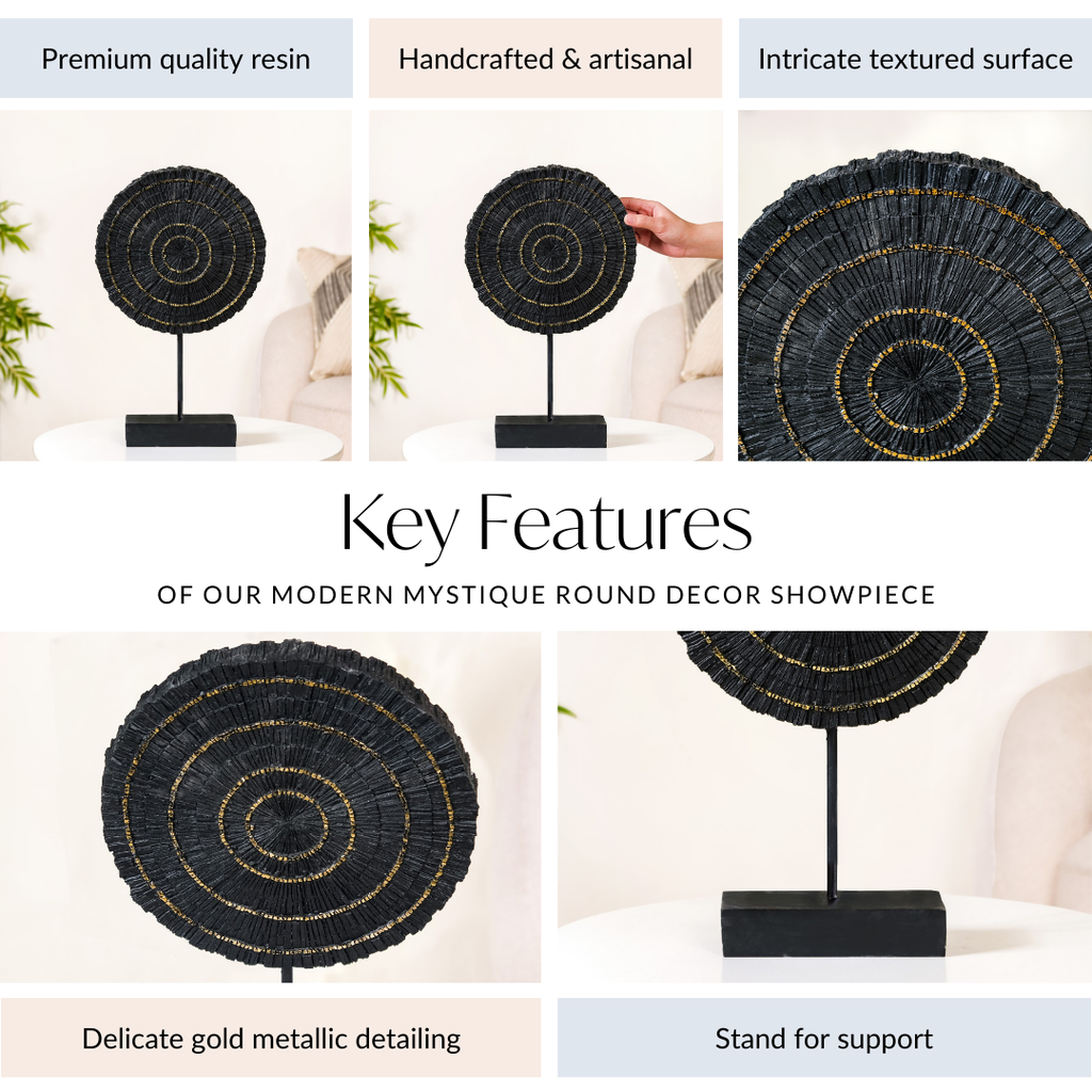 Modern Mystique Decor Showpiece Black Nestasia