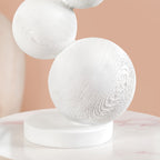 Modern Spheres Sculpture White And Gold Nestasia