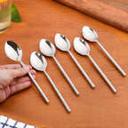 Modern Stainless Steel Table Spoon Set Of 6 Nestasia