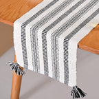Monochrome Cotton Runner 180x33cm Nestasia