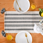 Monochrome Cotton Runner 180x33cm Nestasia