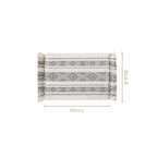 MonoLoom Fringed Cotton Placemat Set Of 6 Nestasia