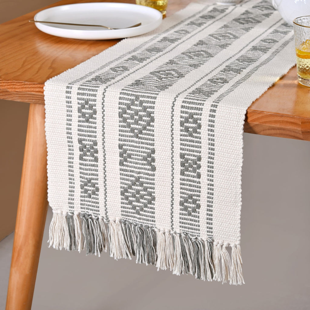 MonoLoom Fringed Cotton Runner 180x33cm Nestasia