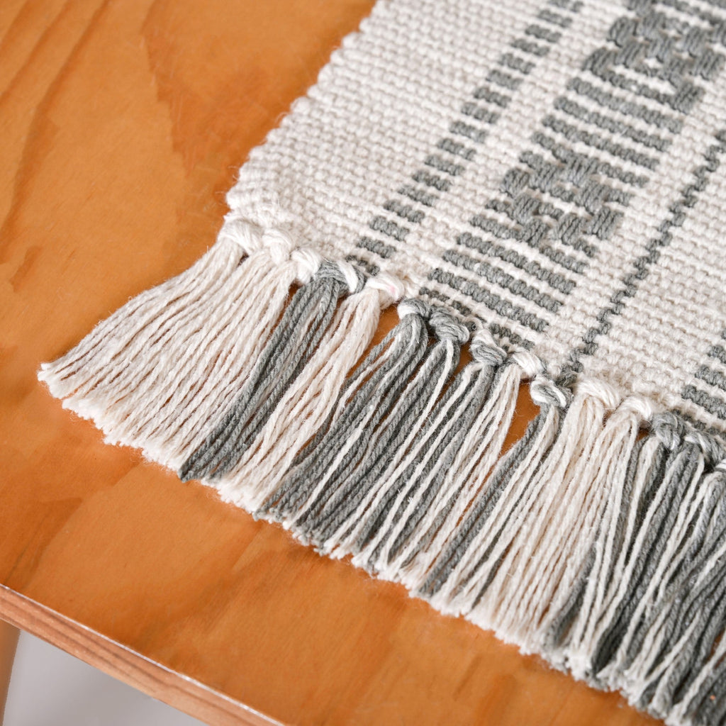 MonoLoom Fringed Cotton Runner 180x33cm Nestasia