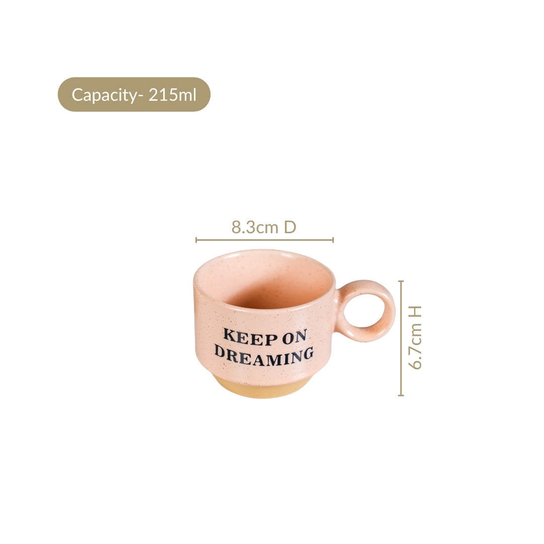 Productivity Quotes Stackable Cup Set Of 4 215ml Nestasia